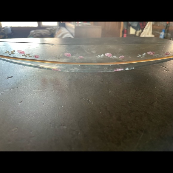 Floral Glass Decorative Dish/tray - Picture 5 of 8